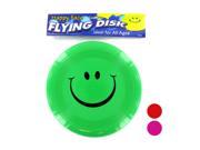 Bulk Buys Outdoor Backyard Fun Game Equipment Green Color Smiley Face Flying Disk 24 Pack