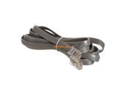 Cmple Heavy Duty Silver Satin Wiring Phone Cable RJ45 8P8C Reverse 7 Feet Voice