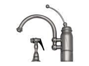 New Horizon Single Faucet With Extended Handle Swivel Spout And Solid Brass Spray Polished Chrome