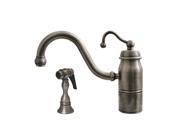 Beluga Single Handle Faucet With Curved Swivel Spout Lever And Solid Brass Spray Brushed Nickel