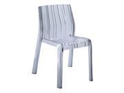 Fine Mod Imports Decorative Furniture Stripe Dining Chair Clear