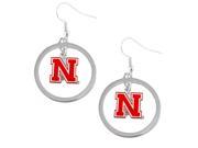 Nebraska Huskers Cornhuskers Hoop Logo Earring Set Ncaa Charm