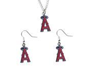 NCAA Los Angeles Angels Necklace And Dangle Earring Set Charm