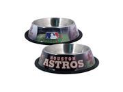 Houston Astros Stainless Dog Bowl