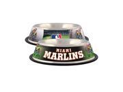 Miami Marlins Stainless Dog Bowl