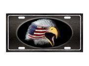 Smart Blonde American Flag Eagle Novelty Vanity Metal License Plate Tag Sign LP 1320