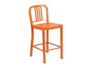 24 Orange Metal Counter Height Stool [CH 31200 24 OR GG]