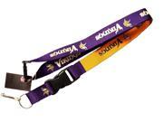 Minnesota Vikings NFL Reversible Lanyard Keychain Id Ticket Holder