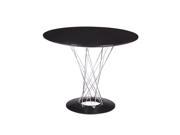 Modmade Home Restaurant Twist Table Wood Top Chrome Base 39 Black Silver