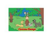 Curious George George Friends 39 In x 58 In. Kids Rug