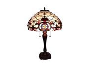 Amora Lighting Home Decorative AM087TL16 Tiffany Style Floral Table Lamp 24 Multi