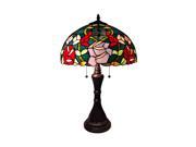 Amora Lighting AM083TL16 Tiffany Style Roses Table Lamp 24 Tall