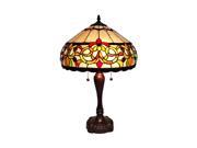 Amora Lighting AM081TL16 Tiffany Style Floral Table Lamp 24 Tall