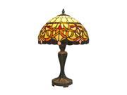 Amora Lighting AM018TL12 Tiffany Style Floral Table Lamp 12 Wide