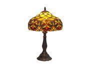 Amora Lighting AM008TL12 Tiffany Style Floral Design 19 Table Lamp