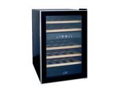 Sunpentown 24 bottle Dual Zone Thermo Electric Wine Cooler w Wooden Shelves
