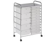 Offex Kids Children 15 Drawer Mobile Organizer White