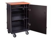 Oklahoma Sound Tablet Charging Storage Cart Cherry Black
