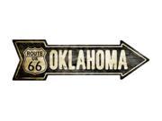 Smart Blonde Outdoor Decor Vintage Route 66 Oklahoma Novelty Metal Arrow Sign A 130