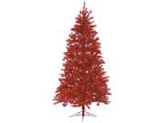 Northlight Seasonal 7.5 Sparkle Merlot Pre Lit Laser Tinsel Artificial Christmas Tree Merlot Lights