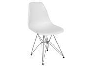 Fine Mod Imports Home Indoor Decorative WireLeg Dining Side Chair White