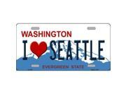 Smart Blonde I LOVE SEATTLE WA Novelty State Background Vanity Metal License Plate Tag Sign Smart Blonde I LOVE SEATTLE WA Novelty State Background Vanity Metal License Plate Tag Sign