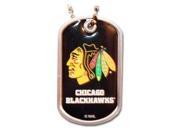 Chicago Blackhawks Dog Tag Domed Necklace Charm Chain Nhl