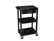 Luxor Multipurpose Utility Cart With Drawer Black