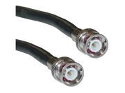 Offex Wholesale BNC BNC RG6 UL Coaxial Cable Black 25 ft