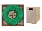 Offex Wholesale CAT5E UTP Bulk Cable Solid 350MHz 24 AWG Green 1000 ft