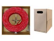Offex Wholesale CAT5E UTP Bulk Cable Stranded 350MHz 24 AWG Red 1000 ft