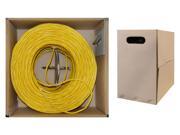 Offex Wholesale CAT5E UTP Bulk Cable Stranded 350MHz 24 AWG Yellow 1000 ft