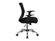 Offex Mid Back Black Mesh Office Chair with Mesh Fabric Seat