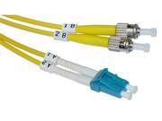 Offex Wholesale LC ST Singlemode Duplex Fiber Optic Cable 9 125 1 Meter 3.3ft