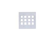 Offex Wholesale Dual Gang Wall Plate 12 Hole for keystone Jack White