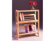 Winsome Solid Composite Wood 2 Tier Bookshelf With Slanted Shelf Beech Finish