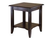 Winsome Nolan Solid Composite Wood End Table With Shelf Cappuccino Finish