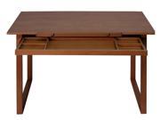 Offex Ponderosa Wood Topped Table Sonoma Brown