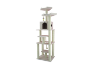 Armarkat 78 Wooden Step Pet Tower Tree Condo Scratcher Furniture Post Play Kitten House Ivory