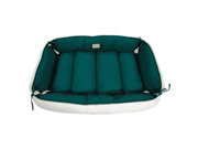 Armarkat Indoor Canvas and Soft Plush Pet Dog Warm Cushion Sleeper Bed XL Laurel Green And Ivory