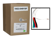 Cable Wholesale 14 4 14AWG 4C 105 Strand 0.16mm Speaker Cable CM Inwall Rated Oxygen Free White 500 ft Pullbox