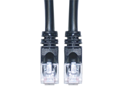 Cable Wholesale CAT5E UTP w Molded Boot 350MHz 50 foot Black