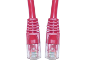 Cable Wholesale CAT5E UTP w Molded Boot 350MHz 50 foot Red