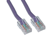 Cable Wholesale CAT5E Ethernet Patch Cable UTP Bootless 350MHz 50 foot Purple