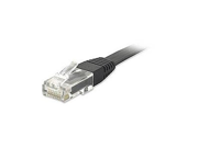 Ziotek CAT5e Flat Ethernet Cable W Boot 7ft Black