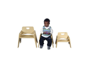 ECR4Kids 8 Stackable Wooden Toddler Chair RTA 2 Pack