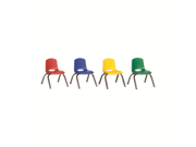 Ecr4kids 12 Classroom Preschool Playschool Kids Room Stack Chair With Chrome Legs Standard Glides 6 Pc Assorted