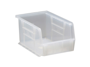 Quantum Plastic Storage Clear View Ultra Hang and Stack Bin 9 1 4 x 6 x 5 Pack of 12