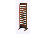 Wooden Mallet Free Standing 10 Pocket Letter Size Office File Holder Storage Organizer Rack Furniture Mahogany