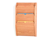 Wooden Mallet HIPAA Compliant 3 Pocket Privacy Office Letter Size Chart Holder Furniture Light Oak
